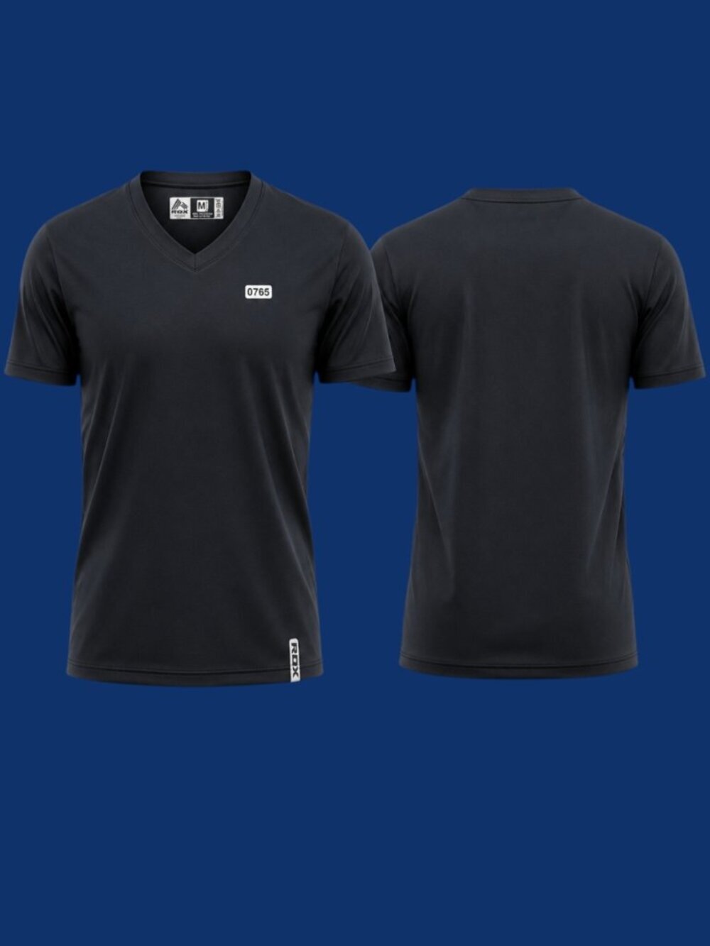 RBX Mens V-Neck Short Sleeve Moisture-Wicking T-Shirt Black Medium - Picture 2 of 9